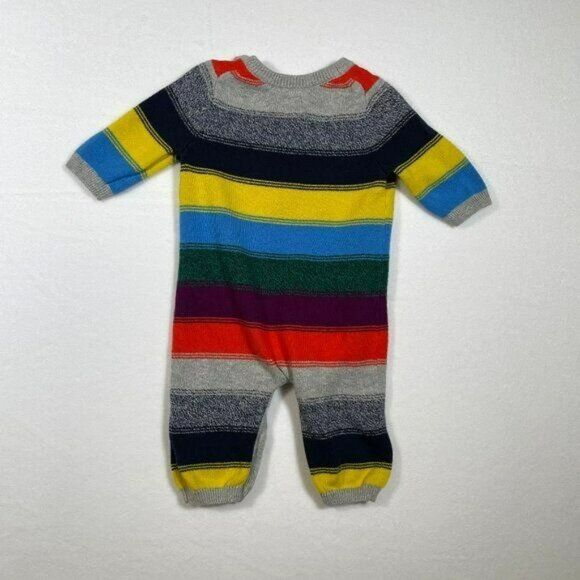 Baby Gap Infant Rainbow Striped Sweater One-Piece Jumpsuit 0-3 months - Picture 2 of 6